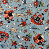 100% Cotton - Jolly Roger - Sold By Half Metre