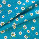 PRETTY FLORALS BY THE CRAFT COTTON CO. PINK AND TURQUOISE - £5.00 Per Metre - Sold By Half Meter