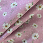 PRETTY FLORALS BY THE CRAFT COTTON CO. PINK AND TURQUOISE - £5.00 Per Metre - Sold By Half Meter