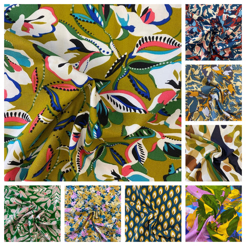 **NEW** 100% Viscose by STOF FRANCE - Select Design - £8.00 Per Metre - Sold By Half Metre