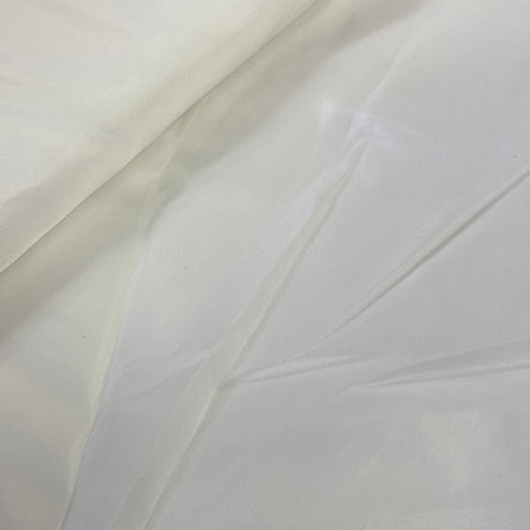 ** Remnant 050512 1.35m Anti Static Drsss Lining - White - 150cm wide
