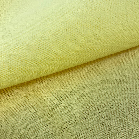 ** Remnant 020504 2.5m Dress Net - Yellow - 150cm wide **