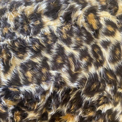 Short Pile Faux Fur - Animal Print - Sold By Half Metre