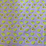 Polycotton Children's Print - Cute Avocado - £3.00 Per Metre - Sold by Half Metre