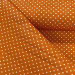 100% Cotton  -  Spot - Orange - Sold by Half Metre