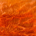 Short Pile Faux Fur - Orange - Sold By Half Metre