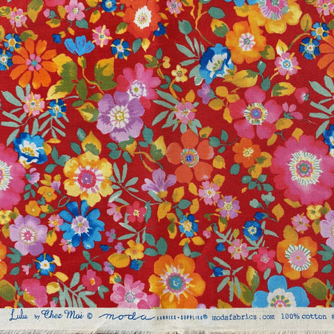 Remnant  100% 220308 Moda Floral Craft Cotton - 1.5 meters x 112cm