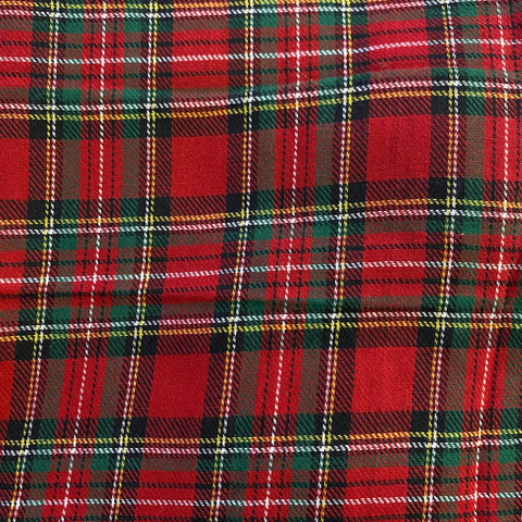 Remnant 310303  1m Brushed Cotton Royal Stewart  x 140cm Wide