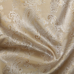 Paisley Jacquard Lining - Gold - Sold By Half Metre