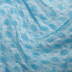 Floral Lace Polyester Fabric 45” Wide 112cm - Per Metre TURQUIOSE