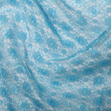 Floral Lace Polyester Fabric 45” Wide 112cm - Per Metre TURQUIOSE