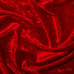 Crushed Velvet Fabric Material - Costumes Tablecloths Craft fairs Display Tables RED - Per 0.5 Metre 