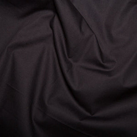 Poplin Plain 100% Cotton Fabric 44" Wide 112cm Black