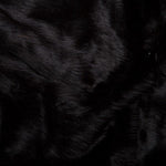 Short Pile Faux Fur - Black - Sold By Half Metre