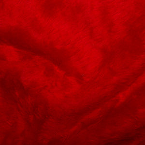 Short Pile Faux Fur - Red - Sold By Half Metre