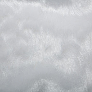 Short Pile Faux Fur - White - Sold By Half Metre