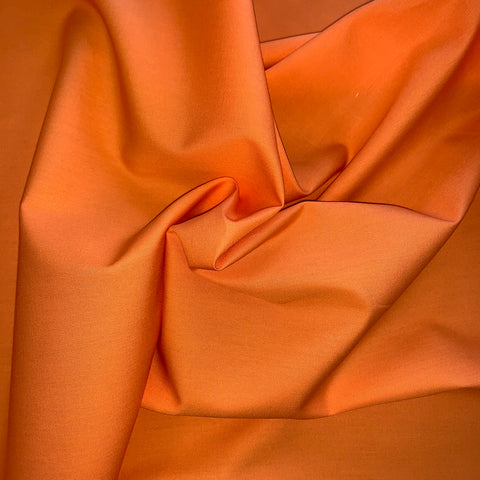 Poplin Plain 100% Cotton Fabric 44" Wide 112cm Orange