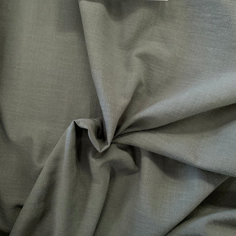 Dark khaki lightweight slightly textured 100% cotton perfect for summer clothes crafts dresses tops lightweight cool Kayes dressmaking Southend Westcliff sewing fabric shops cool clothes Metre discount cheap 
