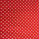 Polycotton Spot Fabric - Per 0.5 Metre Red