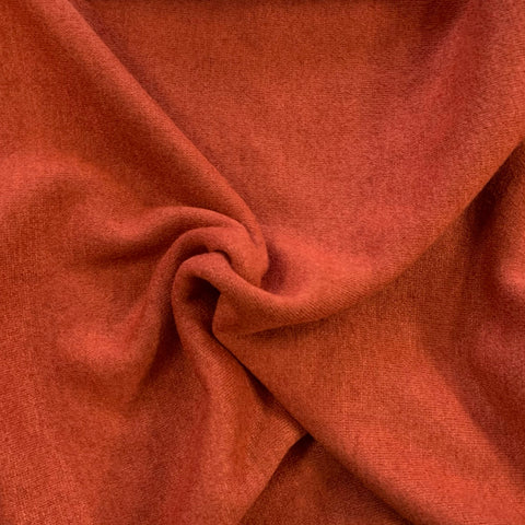 Soft Knitted Sweatshirting - Rust - Sold By Half Metre