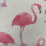 Linen look Animals - Large Flamingo - Sold By Half Metre