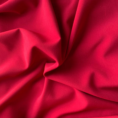 Poly Viscose Spandex - Red - Sold by Half Metre