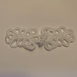Frog Fastening Clips - 12cm - White Long Clasp