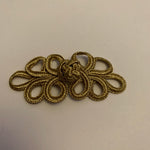 Frog Fastening Clips - 7cm - Gold
