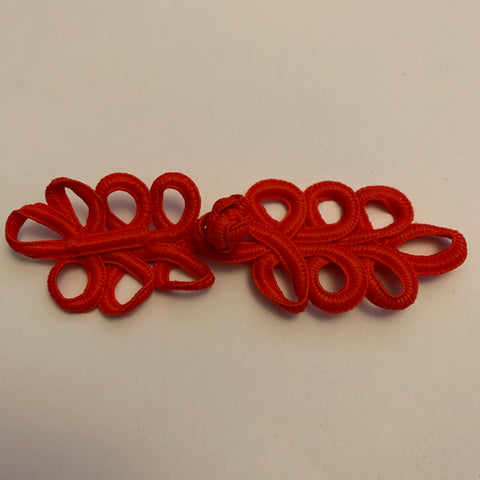 Frog Fastening Clips - 12cm - Red