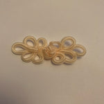 Frog Fastening Clips - 4cm - Cream