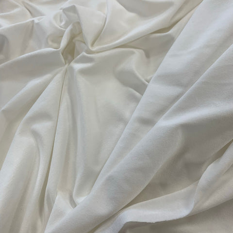 Poly Viscose Jersey - Off White - Sold By Half Metre