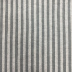 Brushed cotton grey and white stripe 100% cotton fabric small design patchwork craft cotton fabric perfect for summer clothes dresses tops lightweight cool Kayes 100% cotton dressmaking Southend Westcliff sewing fabric cool clothes pattern fabric shops Metre discount cheap pyjamas nightwear