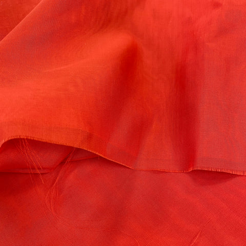** Remnant 230110 0.9m Silk Chiffon - Red - 120cm wide