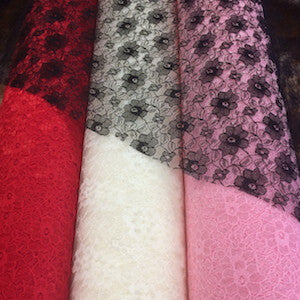 Flower Lace - Select Colour - Sold By Half Metre