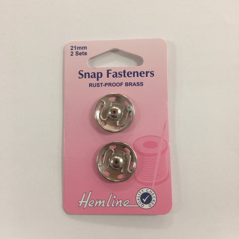 Snap Fasteners - 21mm Silver