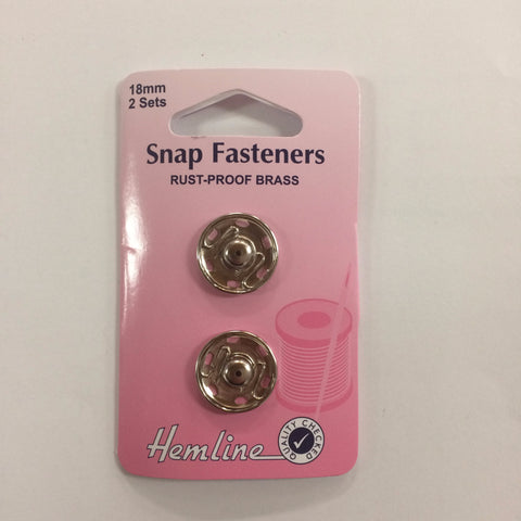 Snap Fasteners - 18mm Silver