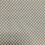 Polycotton Spot Fabric - Per 0.5 Metre Grey