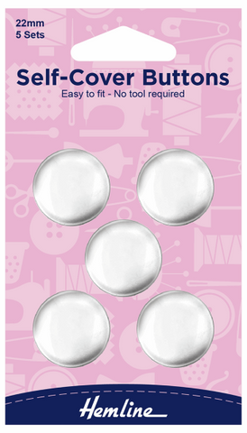 Self-Cover Buttons 22mm