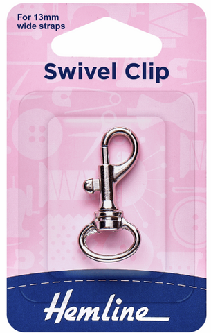 Swivel Clip For 13mm Wide Straps - Nickel