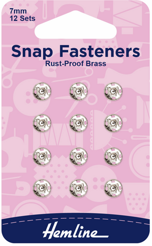 Snap Fasteners - 7mm Silver
