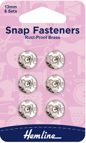 Snap Fasteners - 13mm Nickel