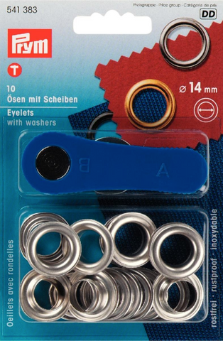 14mm Eyelets with Tool  - Silver