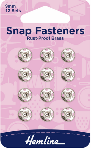 Snap Fasteners - 9mm Silver