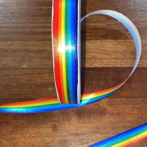 Rainbow Pride Ribbon - 15mm Wide