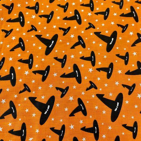 halloween witch hats polycotton fabric