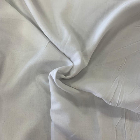 100% Viscose - White - Sold By Half Metre