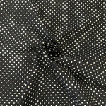 black spot polka dot spot 100% cotton fabric Rose and Hubble poplin 100% cotton fabric small design patchwork cotton fabric perfect for summer clothes dresses tops nightwear lightweight cool Kayes dressmaking Southend Westcliff sewing fabric cool clothes pattern fabric shops Metre discount cheap 