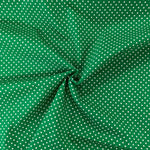 emerald green polka dot spot 100% cotton fabric Rose and Hubble poplin 100% cotton fabric small design patchwork cotton fabric perfect for summer clothes dresses tops nightwear lightweight cool Kayes dressmaking Southend Westcliff sewing fabric cool clothes pattern fabric shops Metre discount cheap 