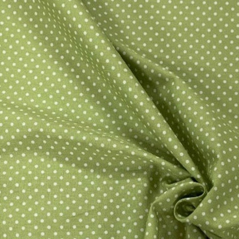 lime green polka dot spot Rose and Hubble poplin yellow 100% cotton fabric small design patchwork cotton fabric perfect for summer clothes dresses tops nightwear lightweight cool Kayes dressmaking Southend Westcliff sewing fabric cool clothes pattern fabric shops Metre discount cheap 