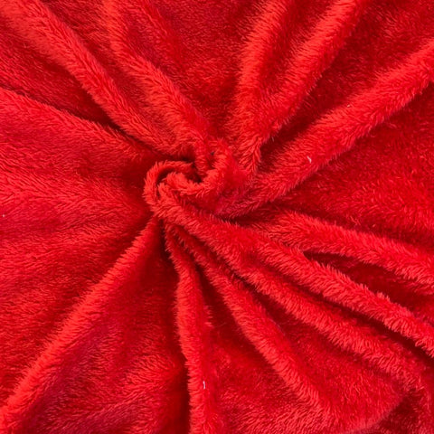 Super Soft Fleece - Red - Sold By Half Metre